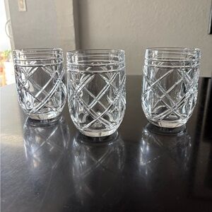 Ralph Lauren Brogan cut crystal glasses - set of three